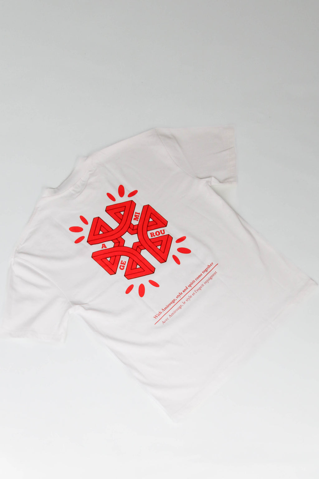 Depth Logo T-shirt White with Red